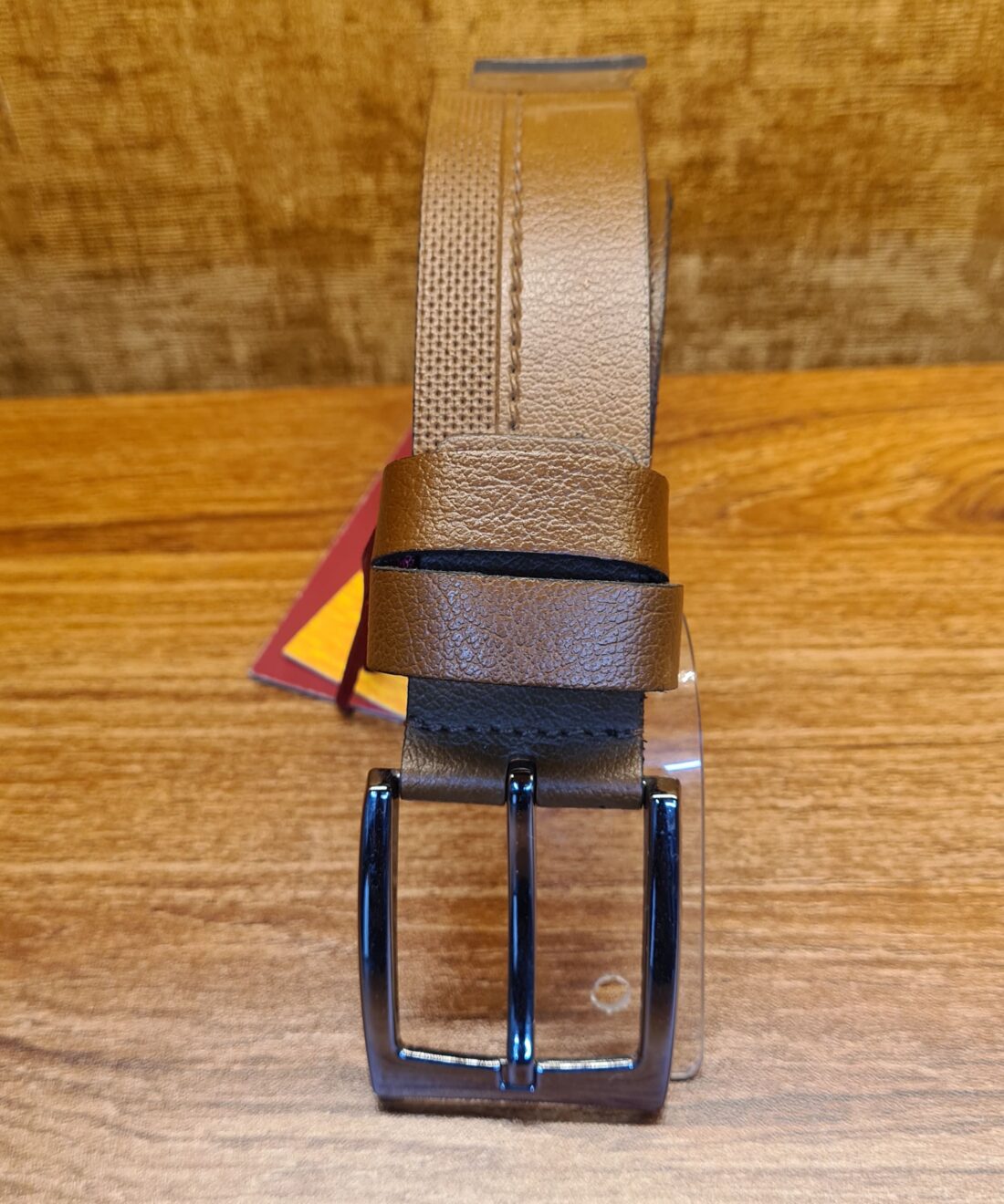 Tan YSK leather belt